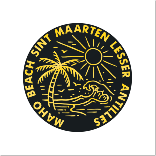 Maho Beach Sint Maarteen Lesser Antilles Saint Martin Posters and Art